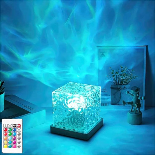 Rotating Water Ripple Night Light Aura Lamp